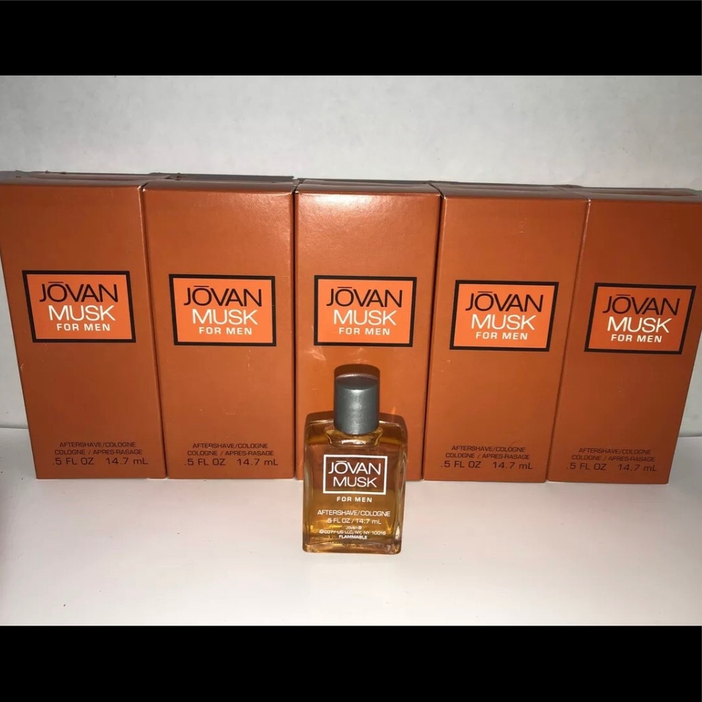 Original Jovan Musk For Men After Shave/Cologne Splash .5 oz Each Lot Of 5